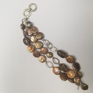 Silpada Copper/Pearl Bracelet
